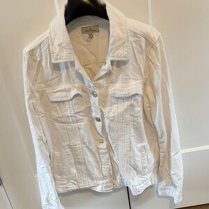 Thread and supply White Jean Denim Jacket